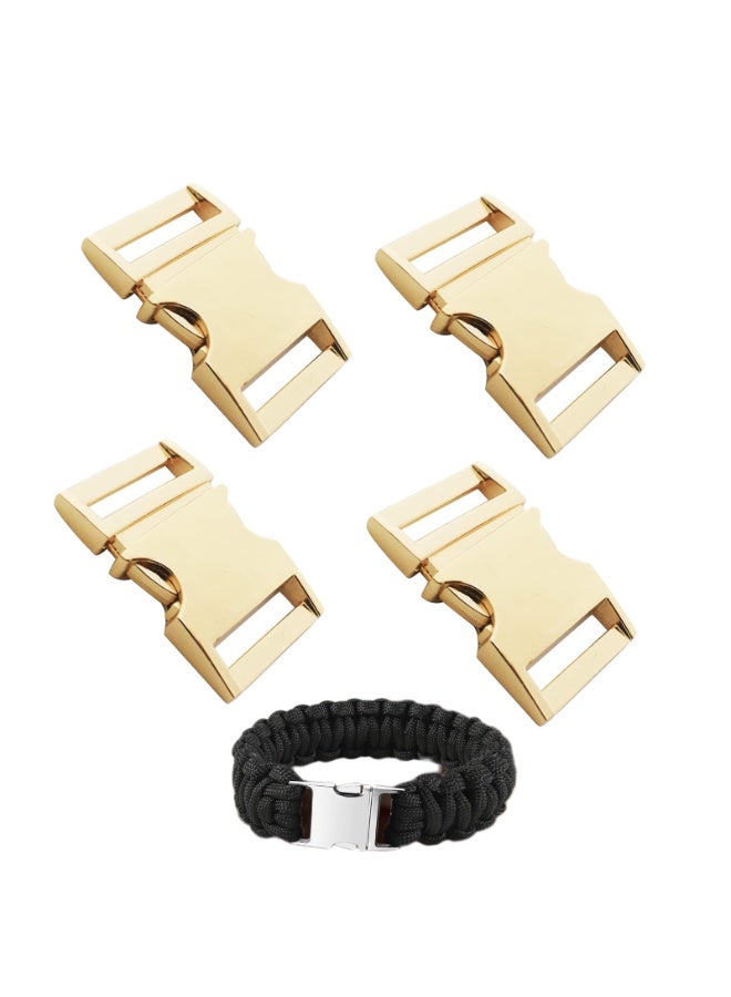4 Pcs Quick Side Release Clips Metal Buckles for Straps Webbing Paracord Bracelet Dog Collar Backpack Belt - Image 1