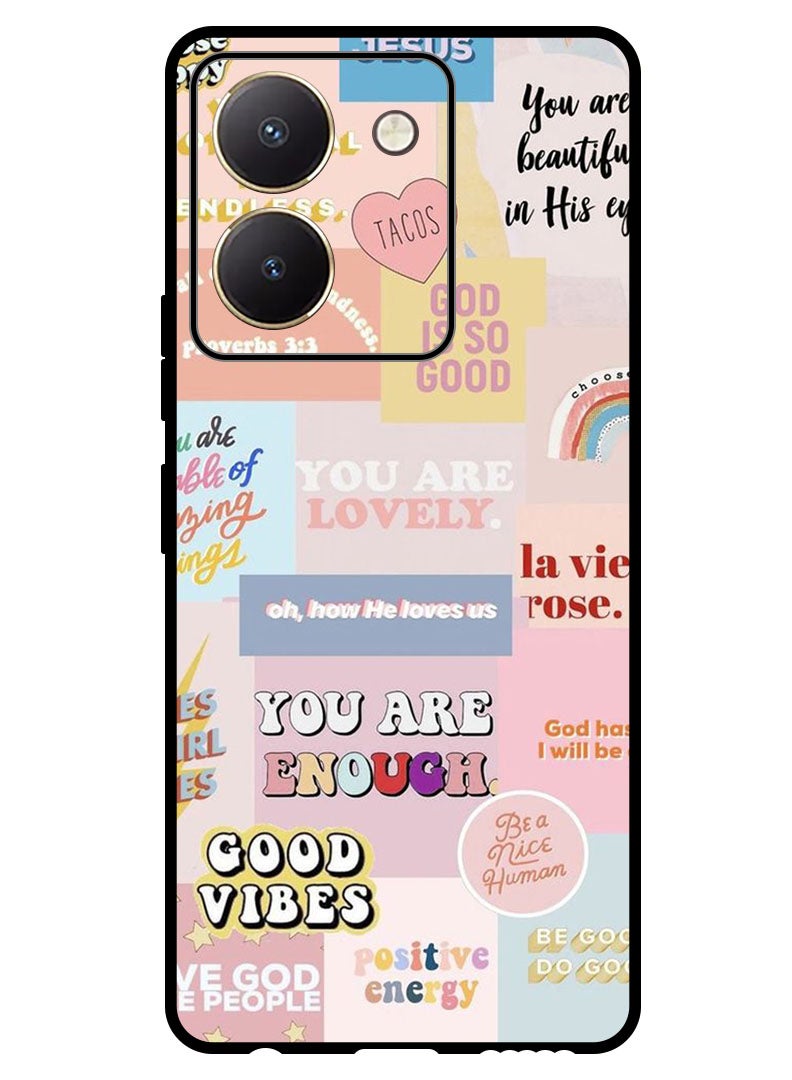 Theodor Protective Case Anti Scratch Shock Proof Bumper Cover For Vivo Y27s Collage - Image 1