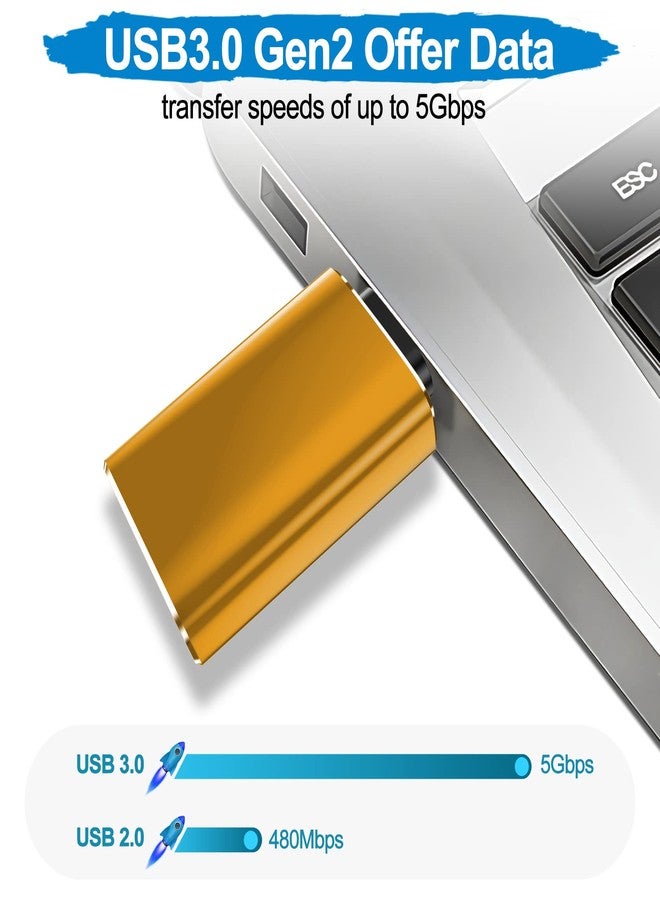 xiwxi 𝟒𝐏𝐚𝐜𝐤 𝐔𝐩𝐠𝐫𝐚𝐝𝐞𝐝 for USB to USB C Adapter with USB C Male to USB 3.0 Female OTG Converter for Apple Watch Ultra 8 9,iPhone 15 14 13 Pro Max,Samsung S24 S23,Nintendo Switch,AirPods,iPad - Image 3