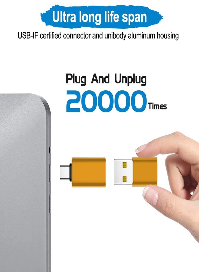 xiwxi 𝟒𝐏𝐚𝐜𝐤 𝐔𝐩𝐠𝐫𝐚𝐝𝐞𝐝 for USB to USB C Adapter with USB C Male to USB 3.0 Female OTG Converter for Apple Watch Ultra 8 9,iPhone 15 14 13 Pro Max,Samsung S24 S23,Nintendo Switch,AirPods,iPad - Image 5