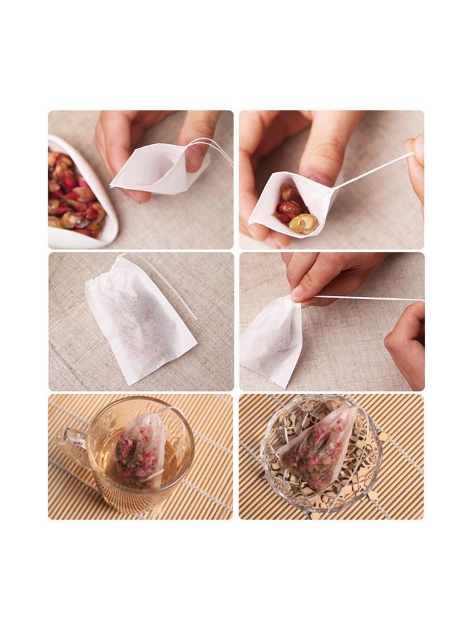 NIBEMINENT 200-Piece Tea Filter Bag Set White 5x6.2cm  - Image 2