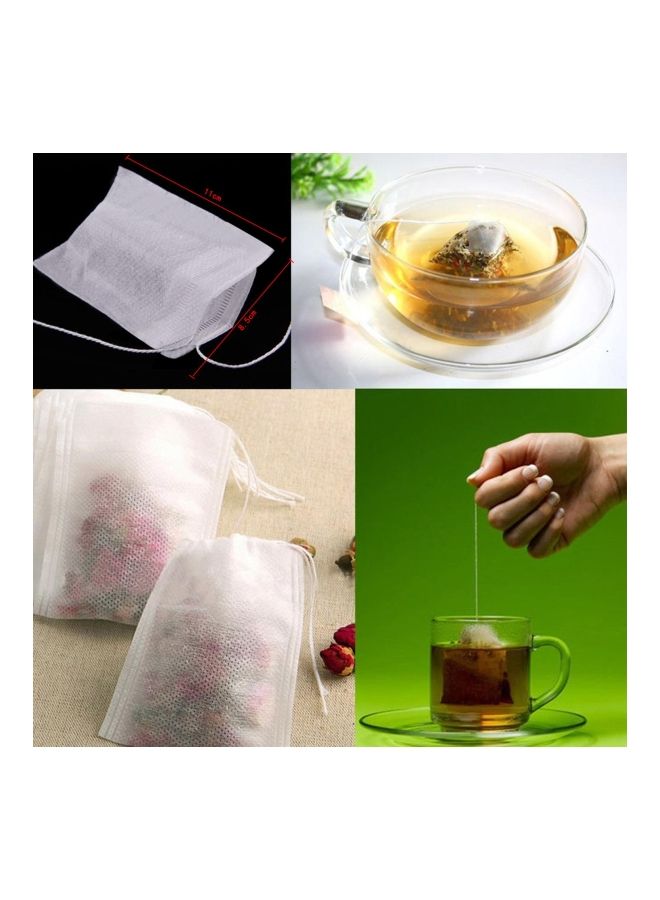 NIBEMINENT 200-Piece Tea Filter Bag Set White 5x6.2cm  - Image 5