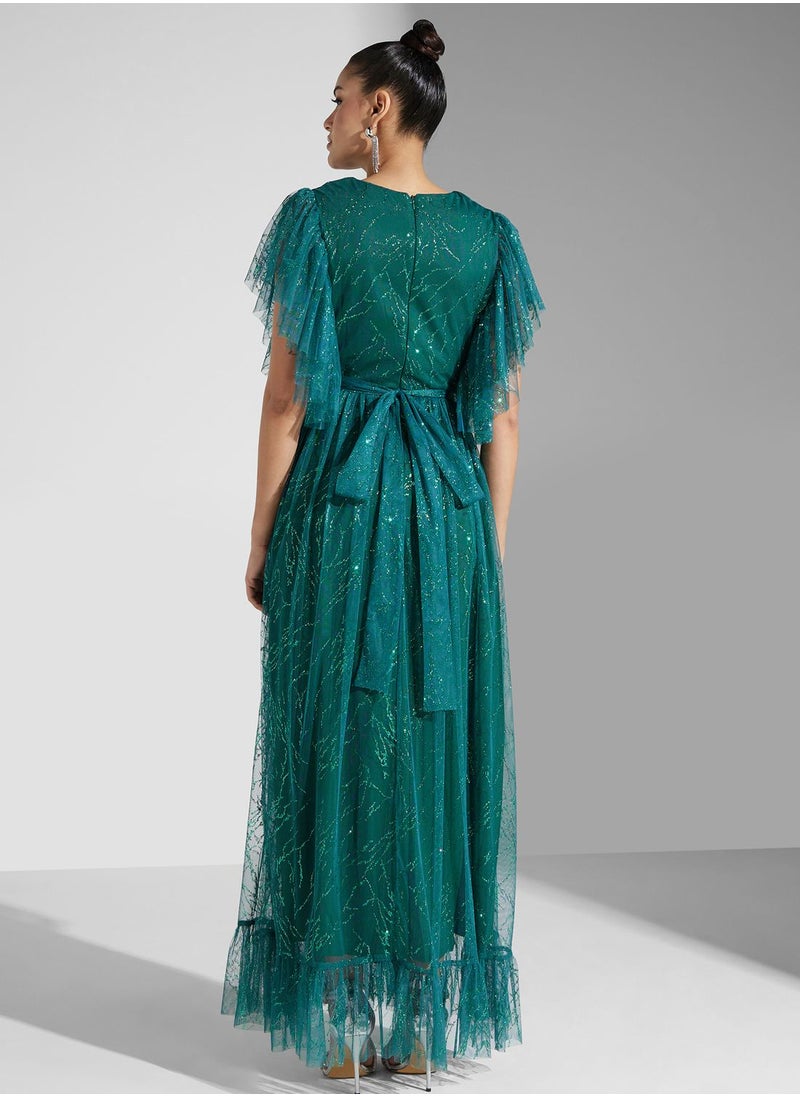 Iyra Ruffle Sleeve Tiered Dress  - Image 2
