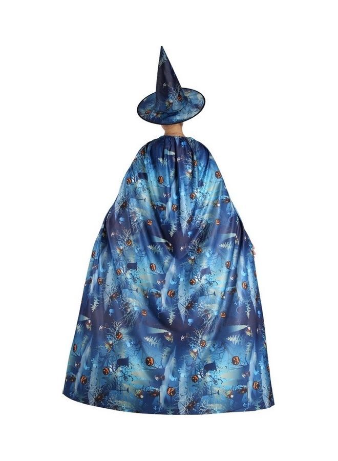 NIBEMINENT 3-Piece Halloween Children Magician Mask Hat And Cloak Set 75*70cm - Image 3