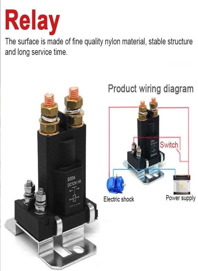 12/24V 500A High Current Relay Intelligent Dual Battery Isolator Switch for Camping Car Starting Relay Auto StartUp Contactor Car Power Switch - Image 5