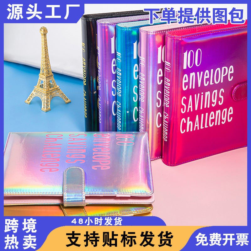 100Envelope Challengebinder Couple'S 100-Day Challenge Saving Money Saving Book Loose-Leaf Notebook - Image 2