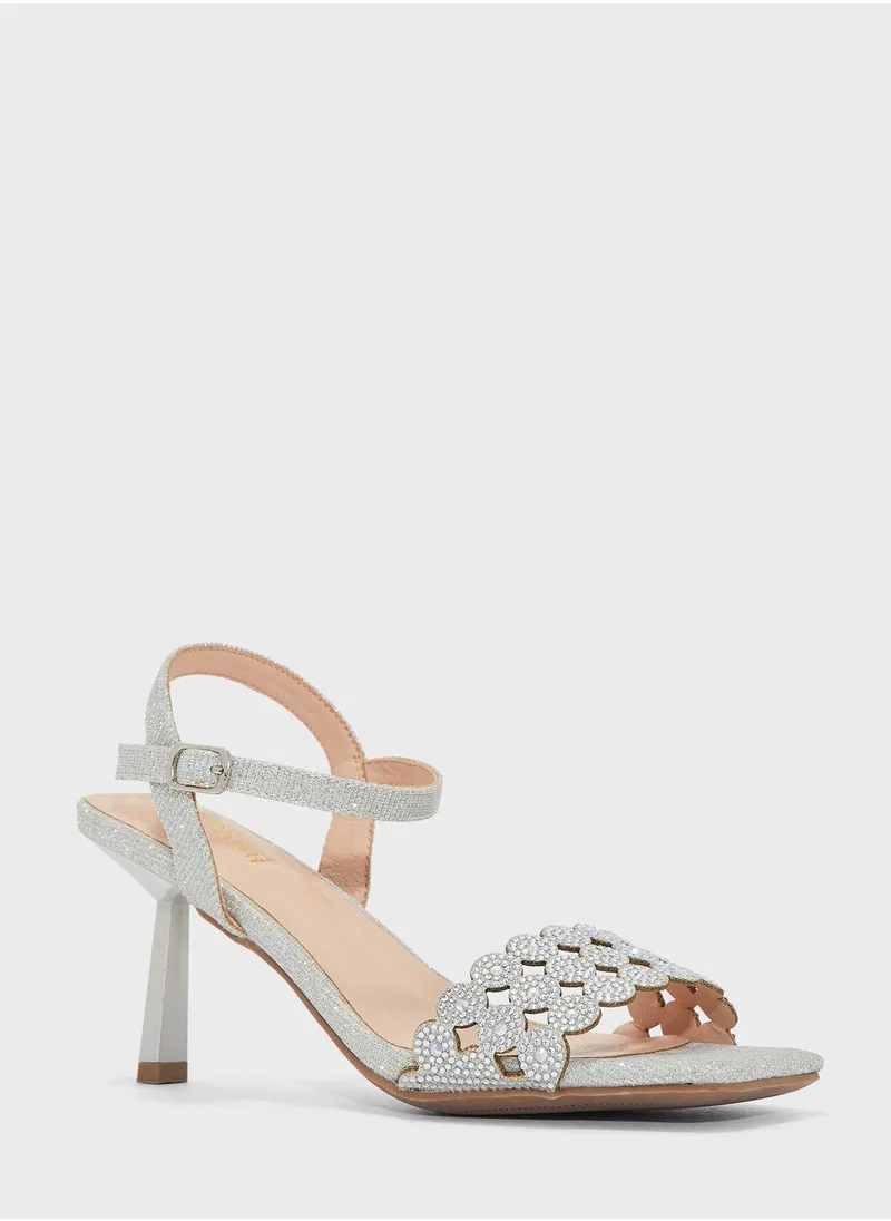 MENBUR Ankle Strap Heel Sandals