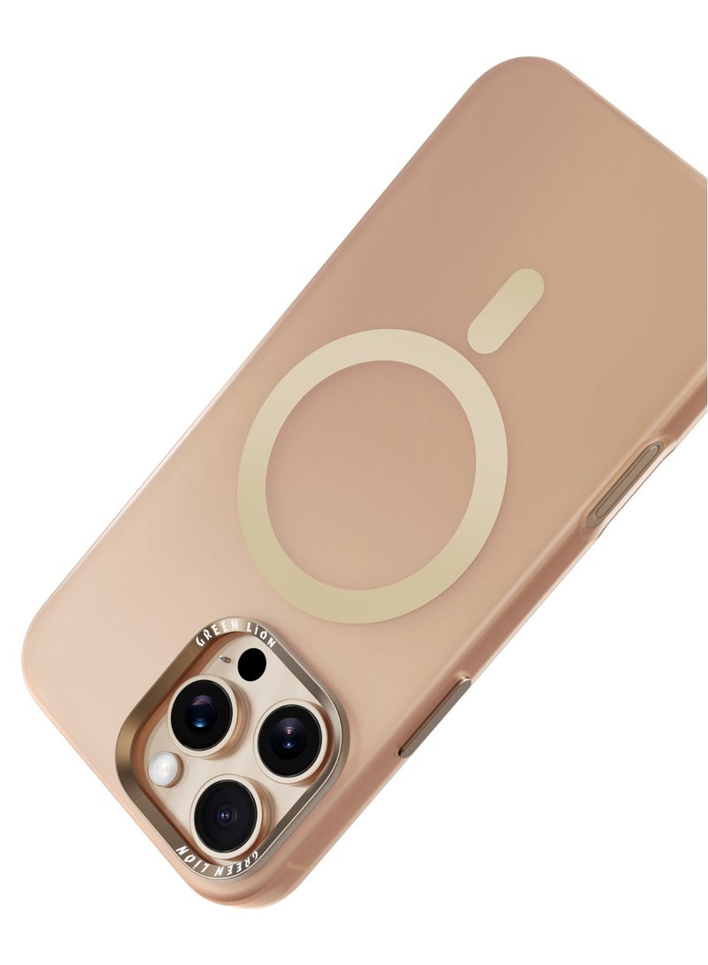 GREEN LION iPhone 16 Pro Case Matte MagSafe X Cover / Camera Protection / Comfortable Grip / Anti Fingerprint / Anti Scratch / Metal Buttons / Durable Back Cover - Desert - Image 4