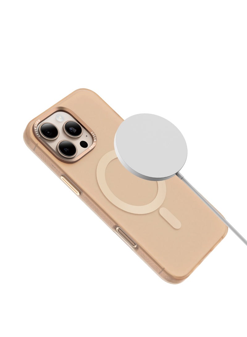 GREEN LION iPhone 16 Pro Case Matte MagSafe X Cover / Camera Protection / Comfortable Grip / Anti Fingerprint / Anti Scratch / Metal Buttons / Durable Back Cover - Desert - Image 5