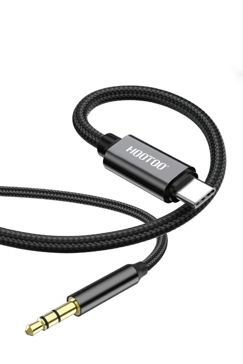 HooToo HT-056 1 Meter Type-C To 3,5mm Aux Jack Connector Cable, Black  - Image 2