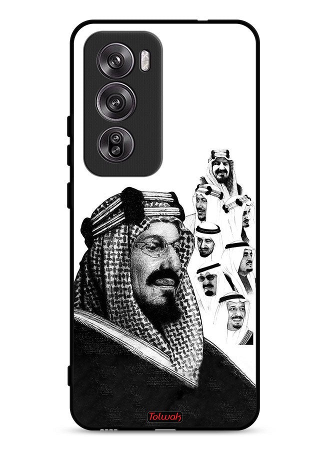 Tolwak Oppo Reno12 Pro 5G Protective Case Cover Kings Of Saudi Arabia BW Poster Art - Image 1
