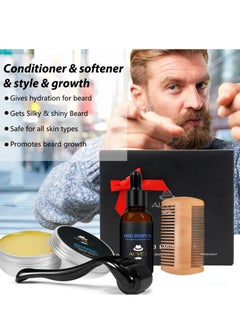 Beard Growth Kit with Beard Growth Oil Beard Balm and Beard Roller for Men care Beard Trimming Kit with Comb Beard Growth Serum with Microneedle Roller Beard Regrowth Beard Grooming Kit - pzsku/Z70F7371F1B6AE80D9712Z/45/_/1740648352/378271e6-8a93-4b4e-a9cd-93391e1454c6