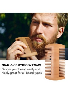 ALIVER Beard Growth Kit with Beard Growth Oil Beard Balm and Beard Roller for Men care Beard Trimming Kit with Comb Beard Growth Serum with Microneedle Roller Beard Regrowth Beard Grooming Kit  - Image 4