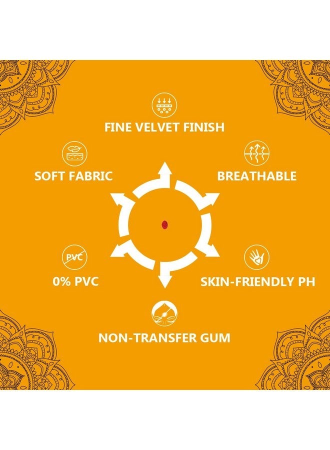 Eyetex Pallavi Sticker Kumkum - Oval, O4 - Light Maroon, 20 Flaps, Breathable Fabric, No Gum Marks, Does Not Irritate Skin - Image 3