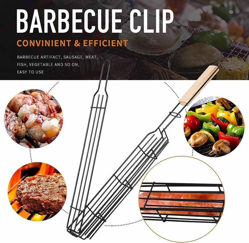 TGOPIT Portable Grilling Baskets - Set of 1 Companion Non Stick Kabob Grilling Baskets for Outdoor Grill - Kabobs and Loss Veggies,fruits,Vegetable,Onion,Fish,Chicken and Meat Grill Baskets - Image 2