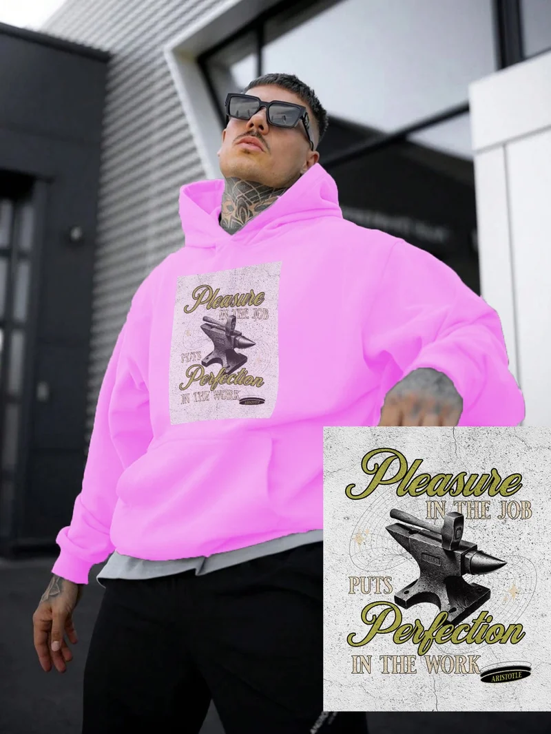 DogFish Women, Men Sweatshirt Oversize Poster Quote 4 Printed Thick Pink Lover Sweatshirt