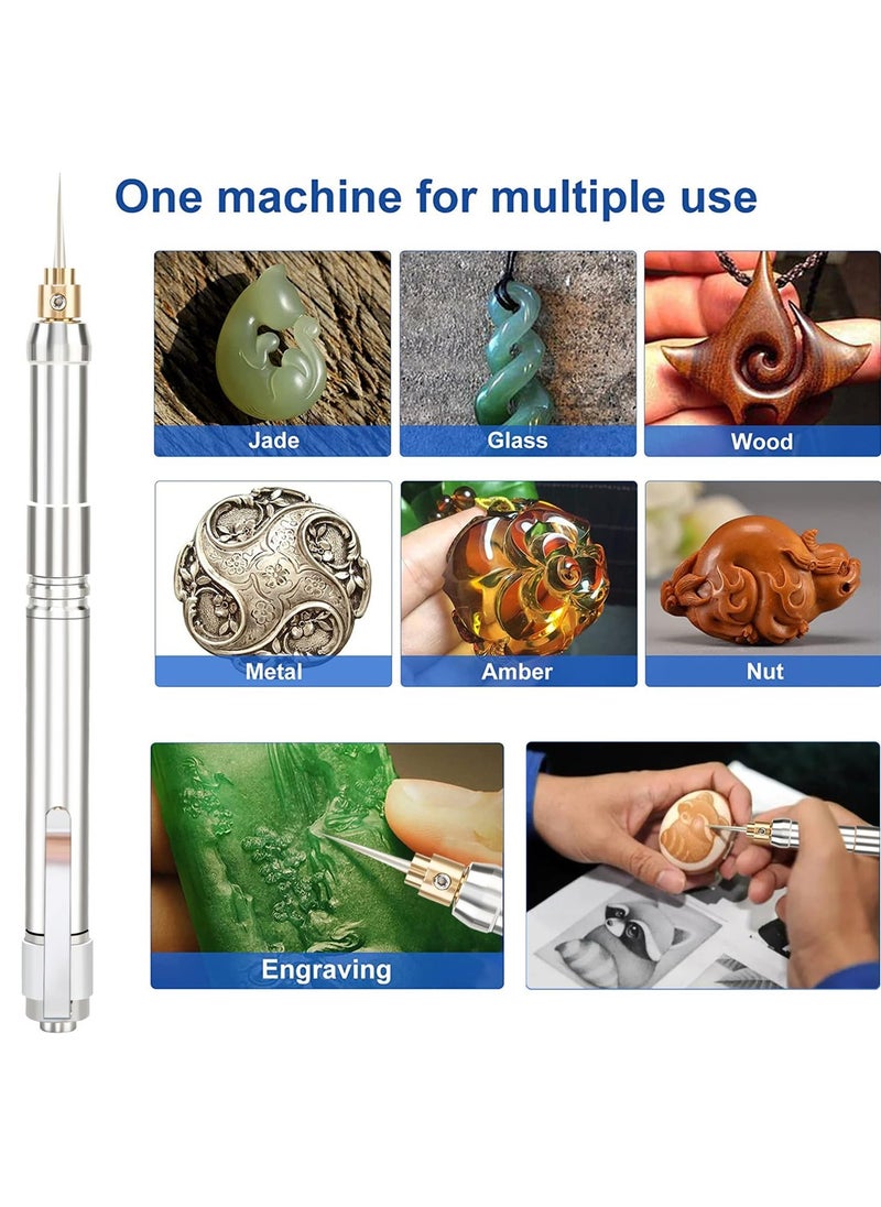 KASTWAVE - Electric Engraving Pen - Mini Cordless Precision Carving Tool, Rechargeable Engraver Machine 35000 rpm for Metal/Jewelry/Wood/Glass/Stone/Plastic - Image 1