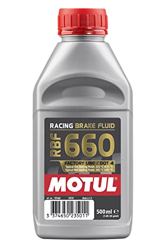 MOTUL 101667 RBF 660 Dot4 100 Percent Synthetic Racing Brake Fluid 500 ml