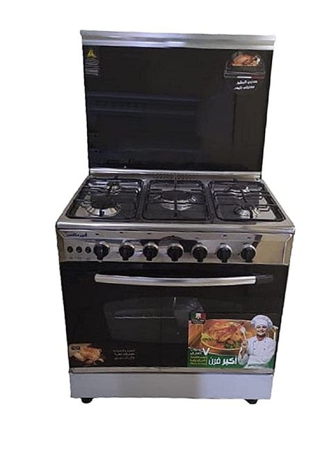 5-burner stainless steel stove, complete with oven fan, 60*80, chef cook