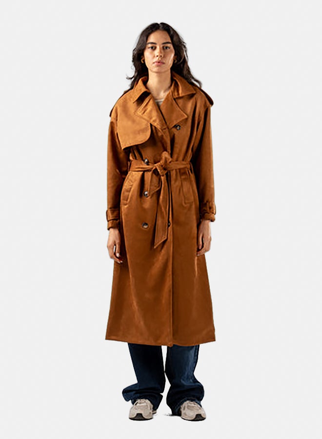 ASTK Double Breast Suede Coat - Image 1