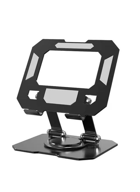 Portable Foldable 360 ​​Degree Adjustable Tablet Stand Desk Tablet Holder Comfortable iPad Tablet Stand Aluminum Elevated Table for 5-12 Inch Cell Phone Screen Compatible with iPad and All Generations