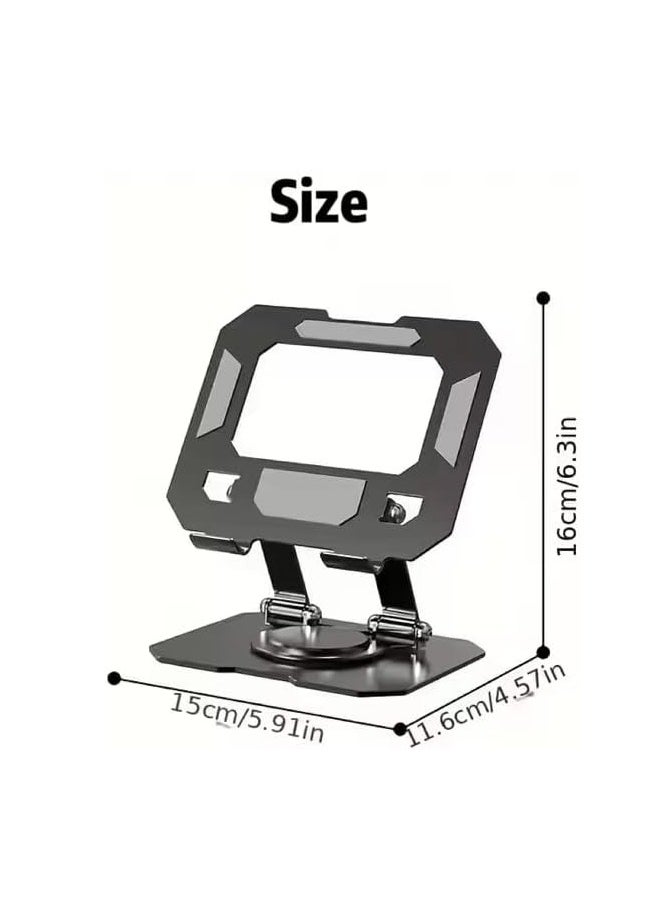 Portable Foldable 360 ​​Degree Adjustable Tablet Stand Desk Tablet Holder Comfortable iPad Tablet Stand Aluminum Elevated Table for 5-12 Inch Cell Phone Screen Compatible with iPad and All Generations