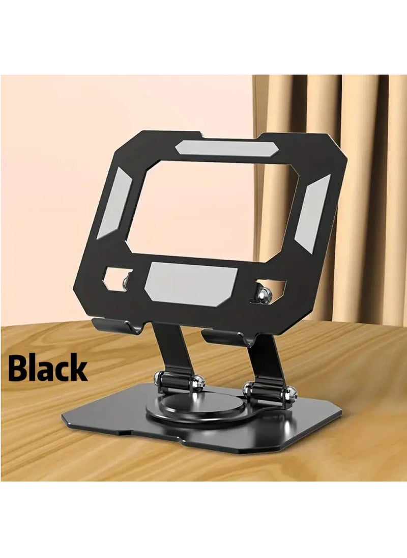 Portable Foldable 360 ​​Degree Adjustable Tablet Stand Desk Tablet Holder Comfortable iPad Tablet Stand Aluminum Elevated Table for 5-12 Inch Cell Phone Screen Compatible with iPad and All Generations