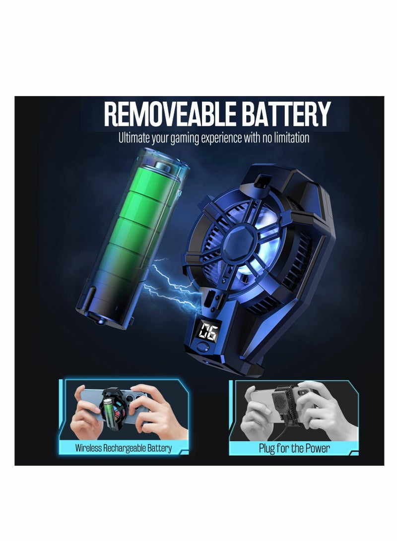 Excefore Phone Cooler with Rechargeable Battery, Phone Cooling Fan for Gaming Fit All Types of iPhone Android Smartphones  - Image 2
