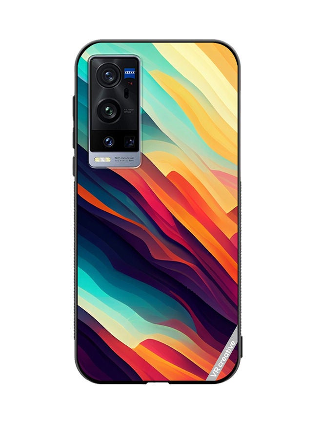 VR CREATIVE Protective Case Cover For Vivo X60 Pro Plus Abstract Colorful  With Gradient Patterns Design Multicolour - Image 1
