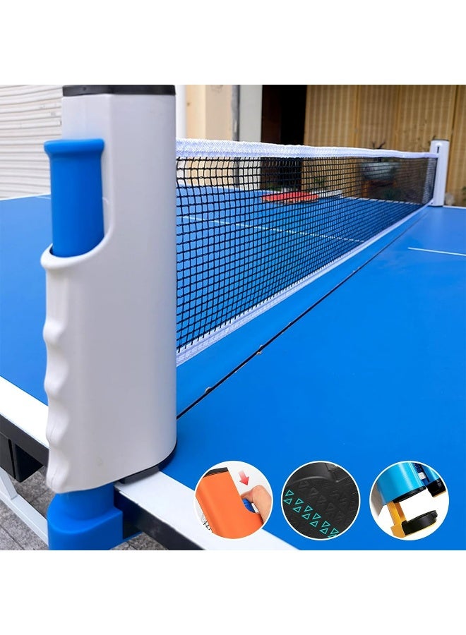 ECVV Ping Pong Paddle Set, Portable Table Tennis Set with Retractable Net, All-in-One Table Tennis Set with Ping Pong Paddles, Balls, Table Top Family Game Random Color - Image 4