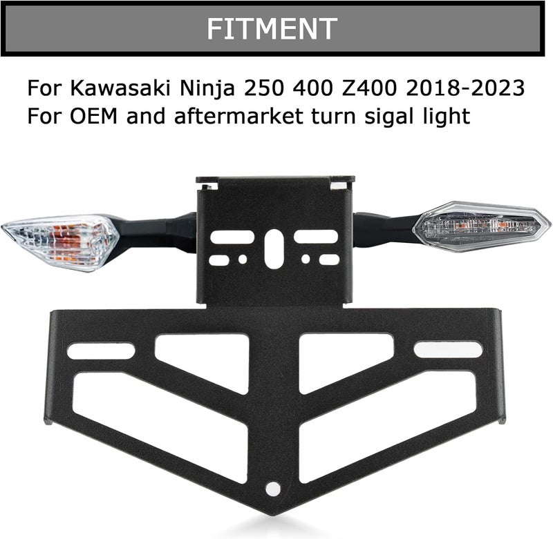 PSLER Rear Mudguard Eliminator License Plate Bracket for Ninja 400 Z400 250 - Image 2