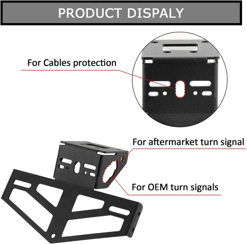 PSLER Rear Mudguard Eliminator License Plate Bracket for Ninja 400 Z400 250 - Image 3