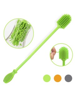 Bebiland One Pack Silicone Bottle Cleaning Brush with Long Handle, 31cm Water Bottle Cleaner for Baby Bottles, Hydro Flask, Sports Bottle, Vase, Glassware, Perfect for Smaller Diameter Bottle Openings (Green)  - Image 3