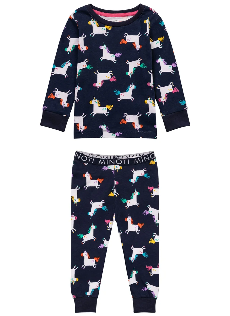 MINOTI Kids Girls Printed Pyjama Set