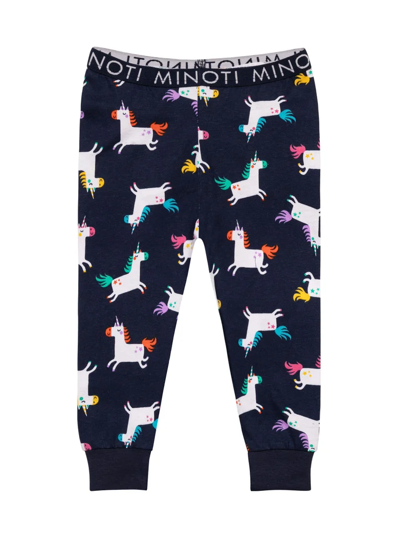 MINOTI Kids Girls Long Sleeve Pyjama Set with Fun Print