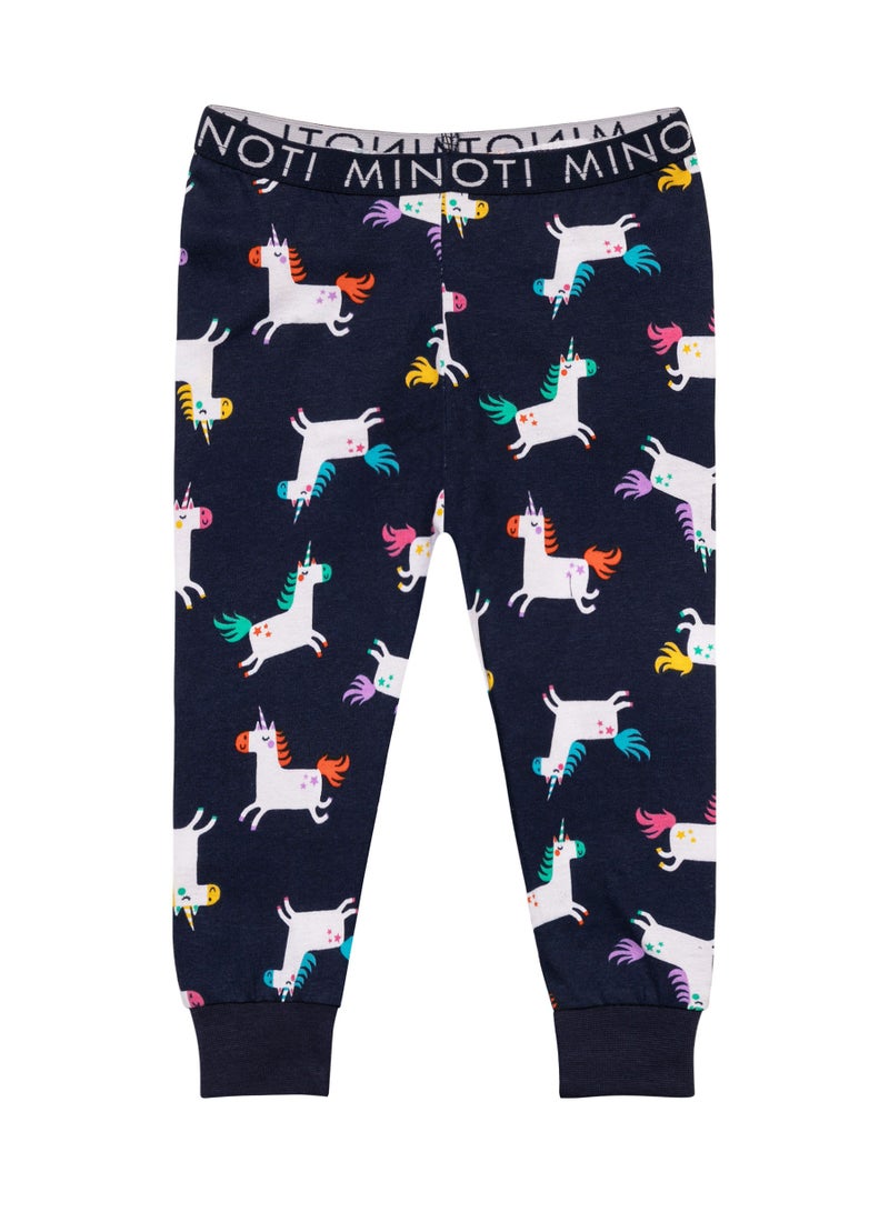 MINOTI Kids Girls Long Sleeve Pyjama Set with Fun Print - Image 4