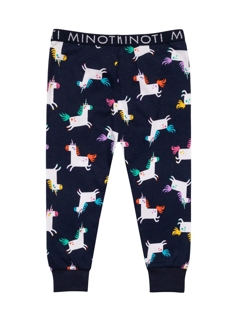 MINOTI Kids Girls Long Sleeve Pyjama Set with Fun Print