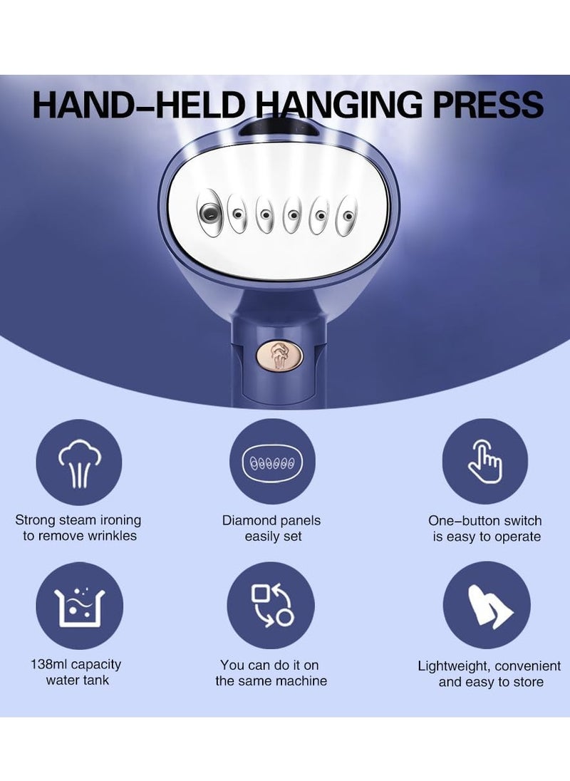 DMG TECH Handheld Steamer for Clothes 1500W Portable Foldable Fabric Steamer with 138ml Water Tank and Brush Vertical/Horizontal Steam 20-Second Fast Heat-up for Travel and Home Use  - Image 4