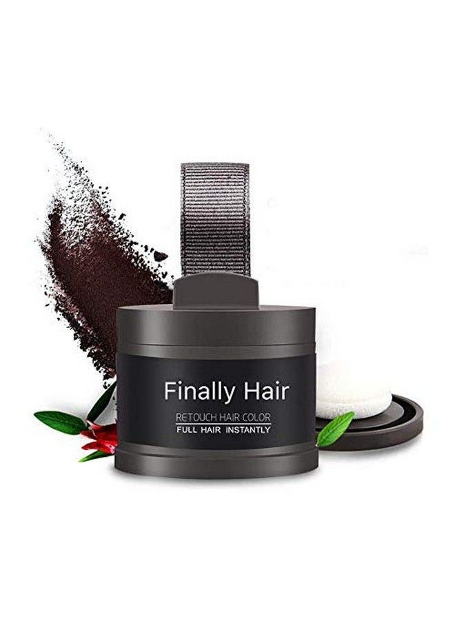 Finally Hair - Dark Brown Dabon Hair Fibers & Hair Loss Concealer Hairline Creator Eye Brow Enhancer And Beard Filler. Dabon Hair Fiber Shadow Powder (Dark Brown) - Image 1