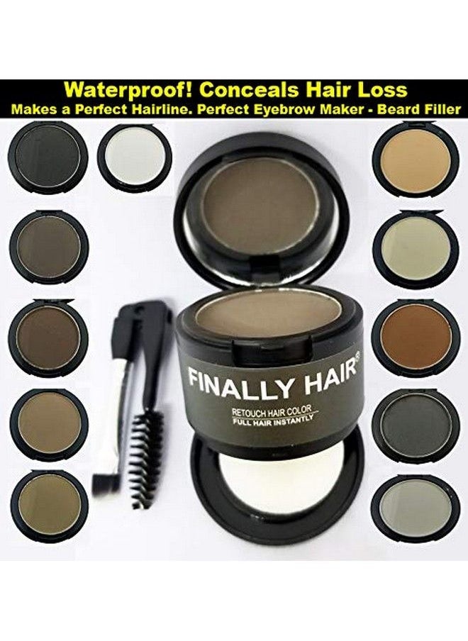 Finally Hair - Dark Brown Dabon Hair Fibers & Hair Loss Concealer Hairline Creator Eye Brow Enhancer And Beard Filler. Dabon Hair Fiber Shadow Powder (Dark Brown) - Image 1