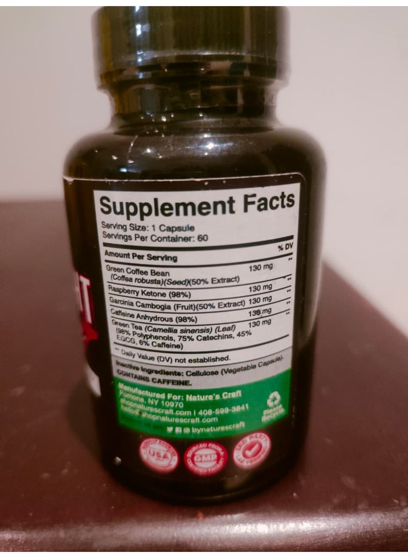 Nature's Craft Weight burner 60 Capsules 2 months supply - Image 2