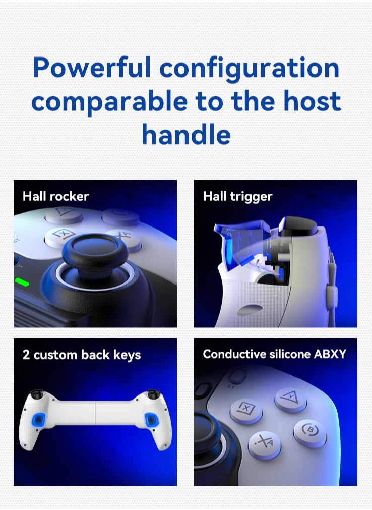 D9 Stretch Controller Gamepad New Hall Trigger Joystick Switch Android ios Pc P3/P4 Tablet Universal
