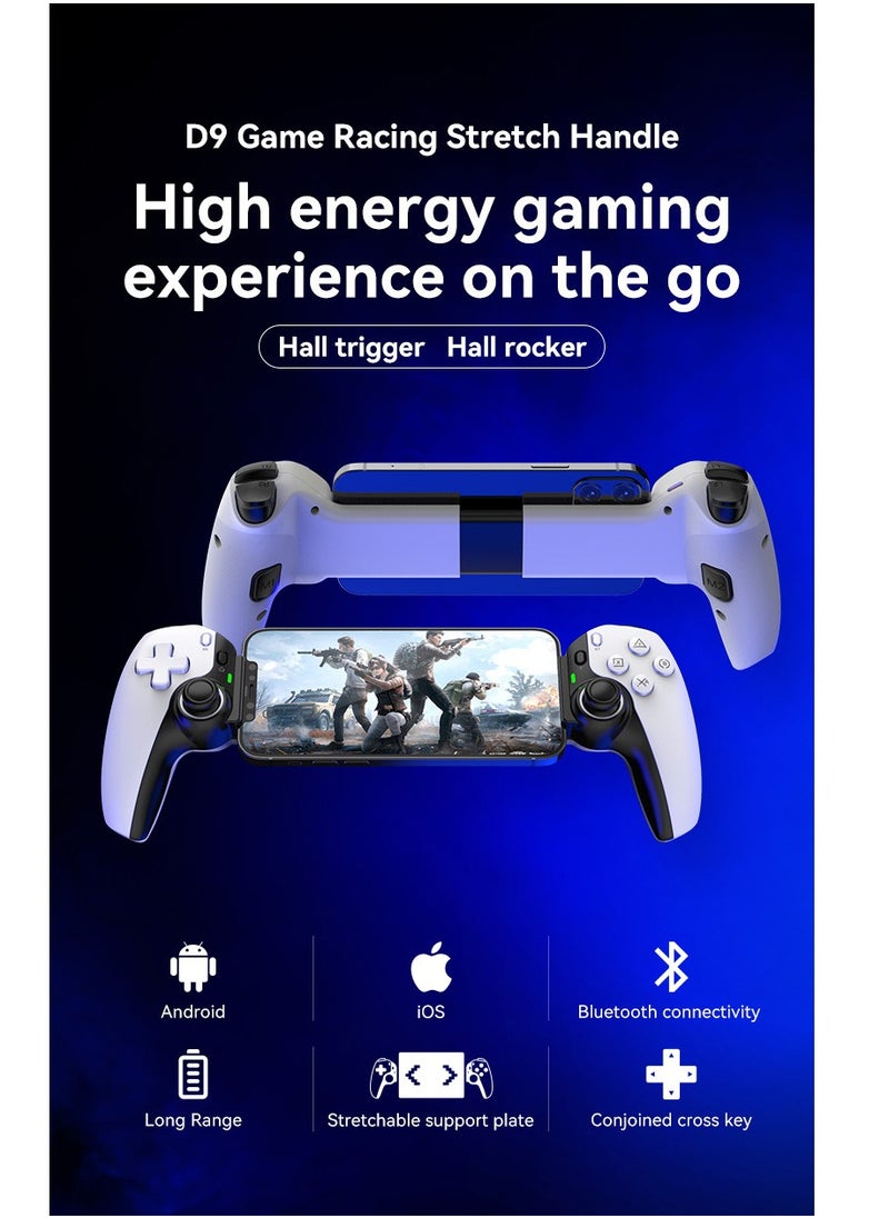 D9 Stretch Controller Gamepad New Hall Trigger Joystick Switch Android ios Pc P3/P4 Tablet Universal
