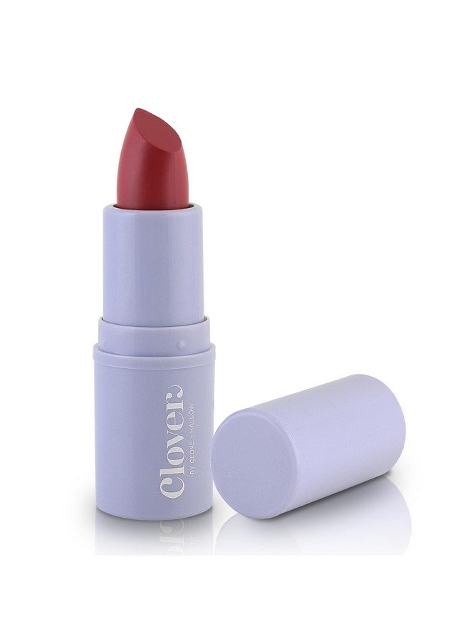 Clover Comfy Matte Lipstick ; Non Drying Lipstick Moisturizing And Lightweight High Pigmented Lipstick ; Cruelty Free & Vegan Lip Makeup ; Shade Blissful - Image 1