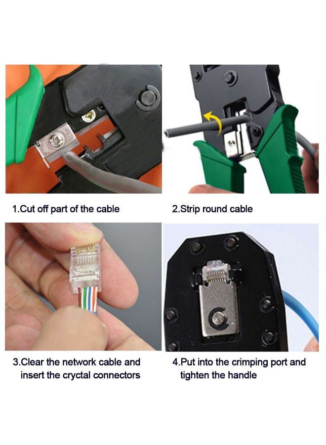 NIBEMINENT Multifuctional Portable Ethernet Network Hardware Tool Set Multicolour - Image 2
