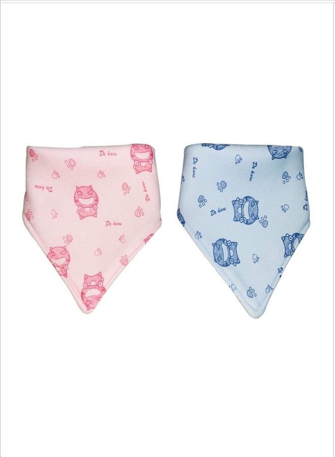 Crawl'in Printed Bandana Cotton Baby Bibs (Multi-Colours, Pack of 2) - Image 2