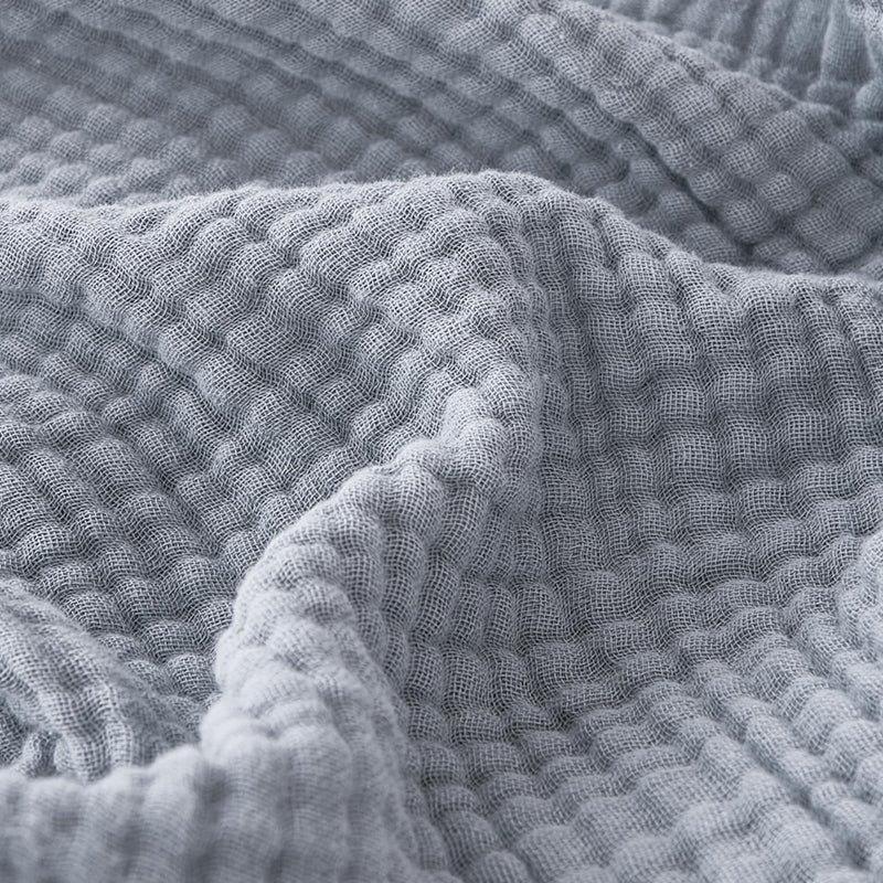 EMME Cotton Muslin Large Throw Blanket Couch Breathable Gauze Blanket Soft Lightweight Bed Blankets Adults (Dusty Blue, 50"x70") - Image 1