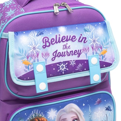Ruz - Frozen Large School backpack with Padded Back and Adjustable Straps, Purple, A28233 - Image 5