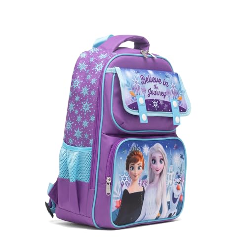 Ruz - Frozen Large School backpack with Padded Back and Adjustable Straps, Purple, A28233 - Image 2
