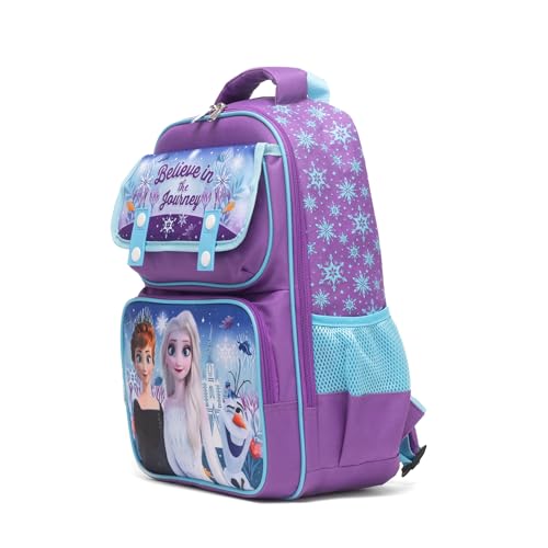 Ruz - Frozen Large School backpack with Padded Back and Adjustable Straps, Purple, A28233 - Image 3